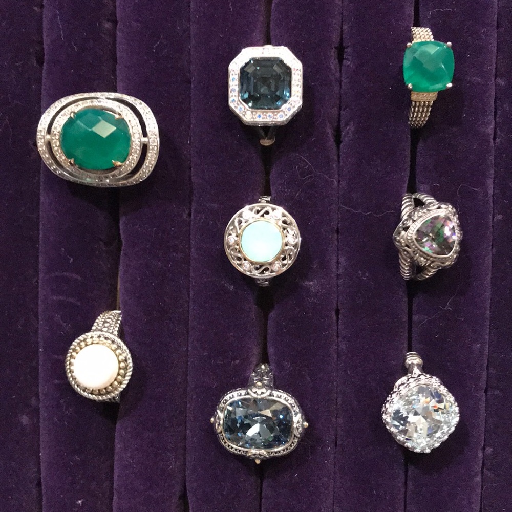 ***SOLD***$20. Ea. SS COSTUME JEWELRY RINGS Sz 6